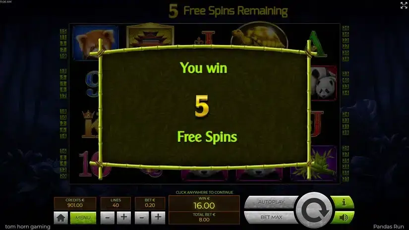 Pandas Run slot screenshot 2