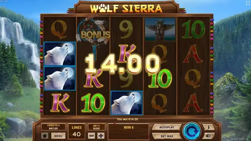 Wolf Sierra slot screenshot 2
