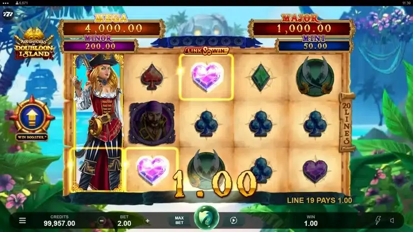 Adventures of Dubloon Island slot screenshot 4