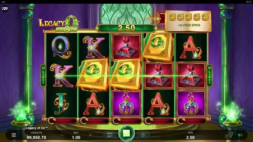 Legacy of Oz slot screenshot 3
