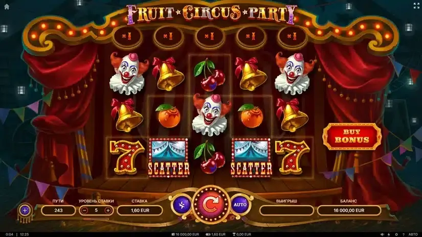 Fruit Circus Party slot screenshot 1