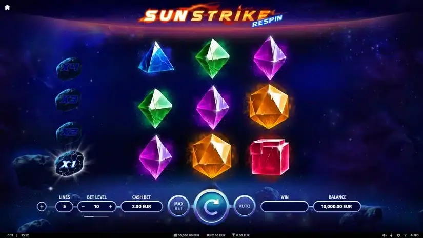 Sunstrike Respin slot screenshot 1