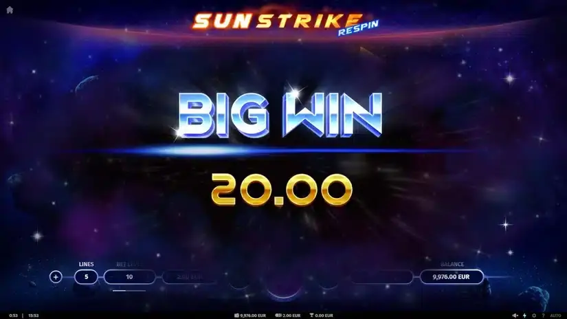 Sunstrike Respin slot screenshot 4