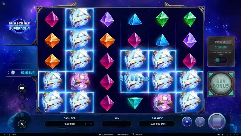 Sunstrike Supernova slot screenshot 2