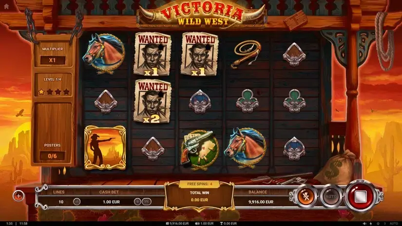 Victoria Wild West slot screenshot 5