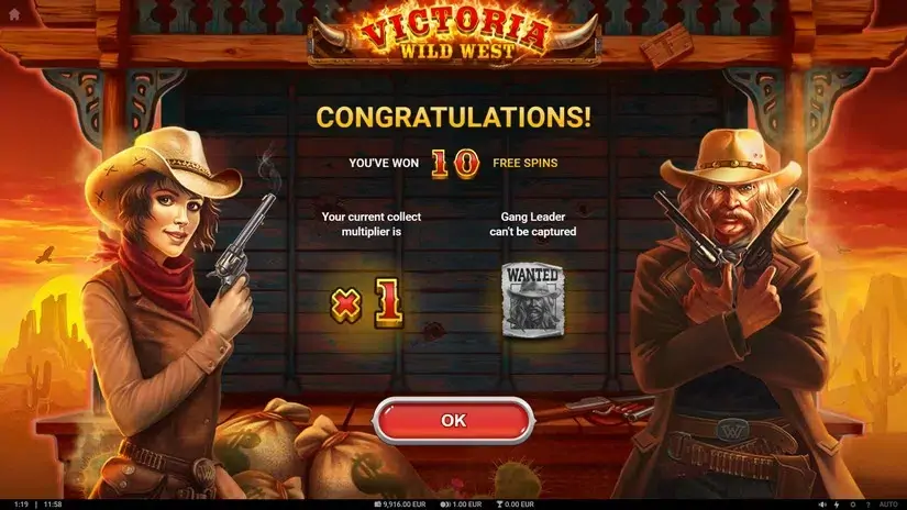 Victoria Wild West slot screenshot 4