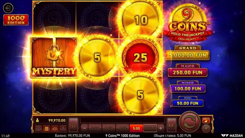 9 Coins™: 1000 Edition slot screenshot 2