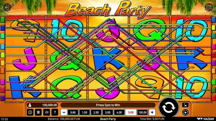 Beach Party slot screenshot 1