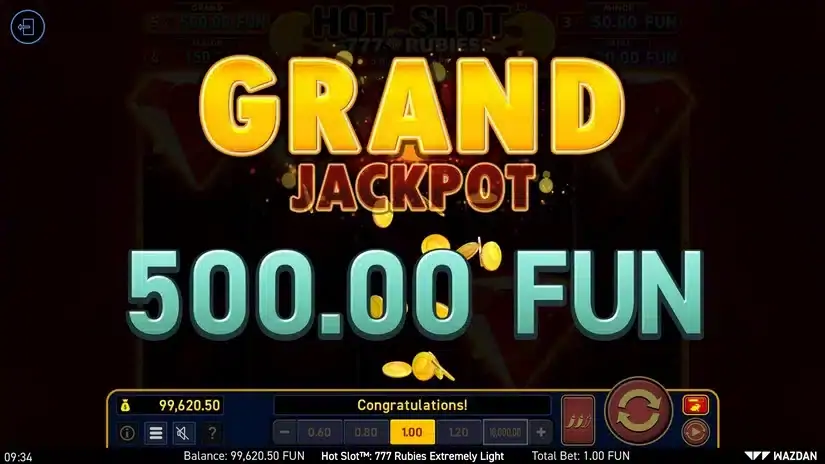 Hot Slot™: 777 Rubies Extremely Light slot screenshot 6