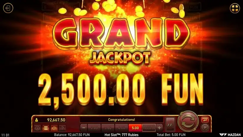 Hot Slot™: 777 Rubies slot screenshot