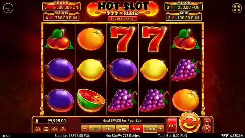 Hot Slot™: 777 Rubies slot screenshot