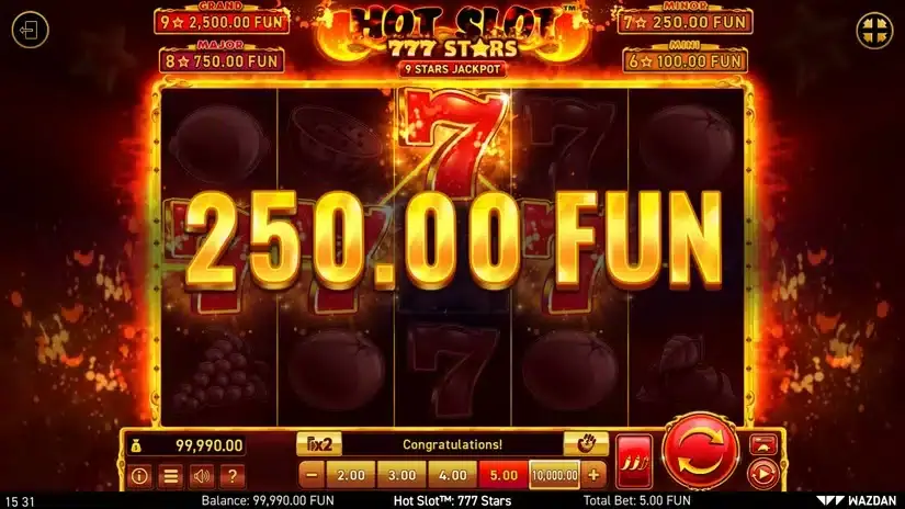 Hot Slot™: 777 Stars slot screenshot 3