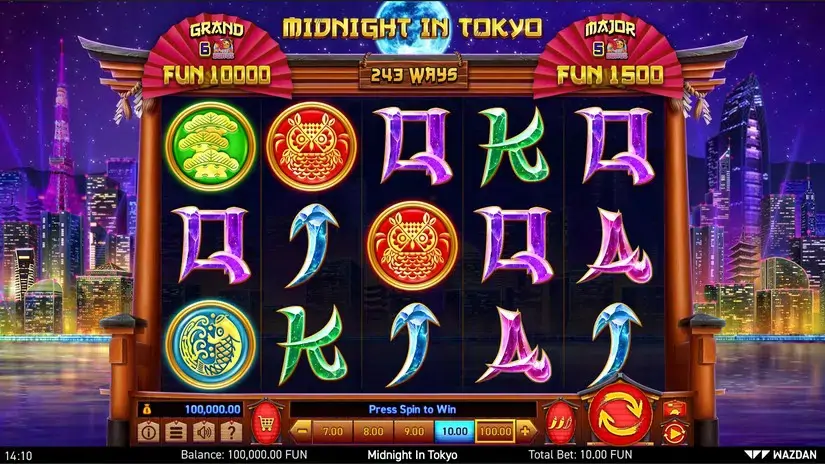 Midnight in Tokyo slot screenshot 1