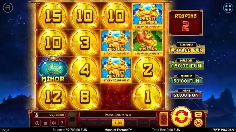 Moon of Fortune slot screenshot 4