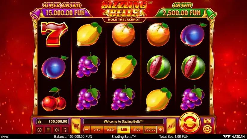 Sizzling Bells™ slot screenshot 1