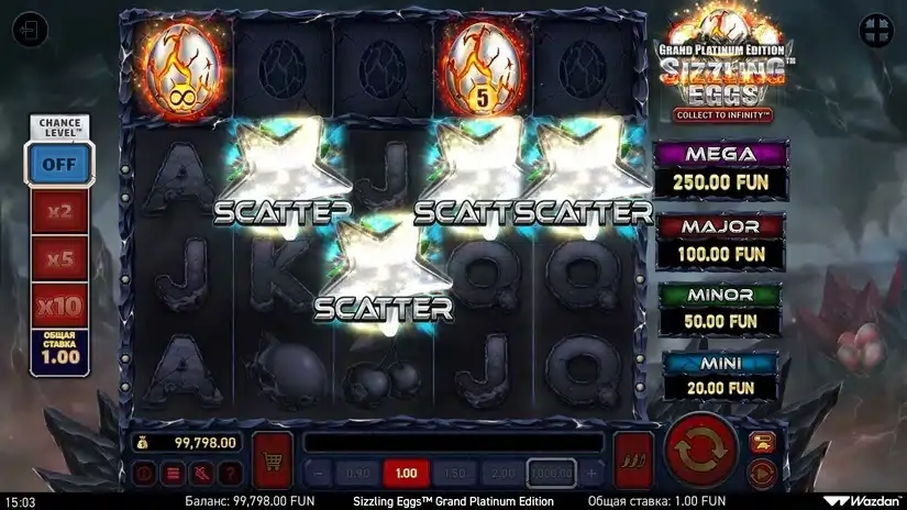 Sizzling Eggs™ Grand Platinum Edition slot screenshot 2
