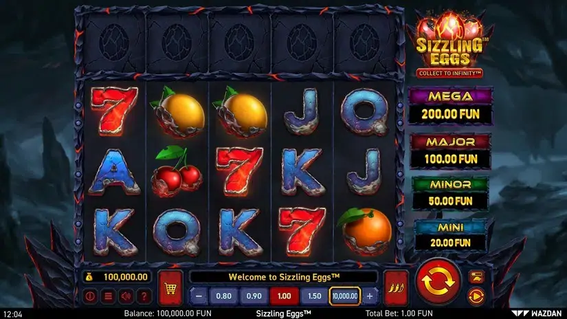 Sizzling Eggs™ slot screenshot 1