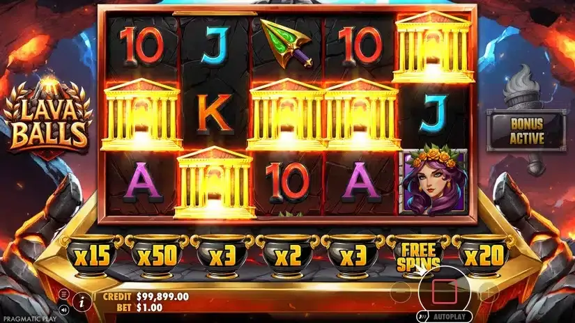 Lava Balls slot screenshot 2