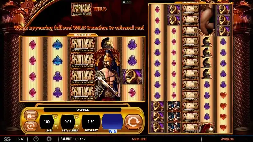 Spartacus Gladiator of Rome slot screenshot 4