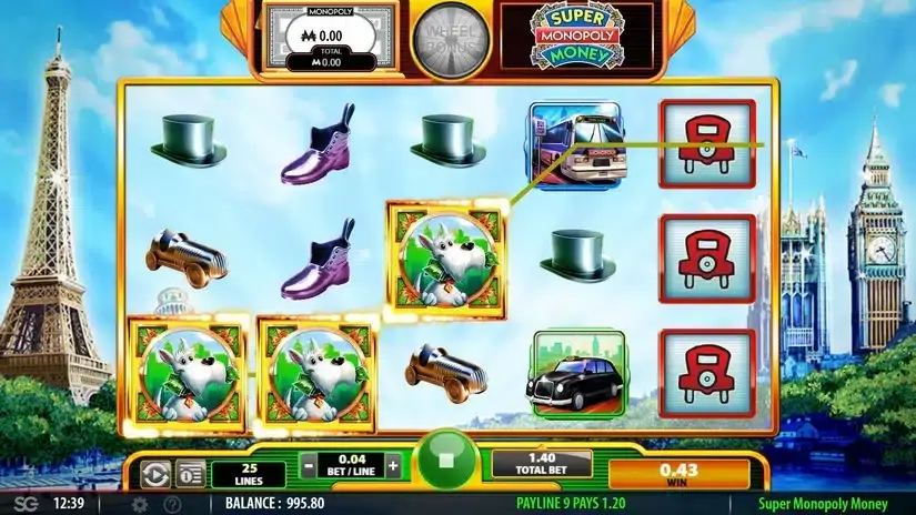Super Monopoly Money slot screenshot 2