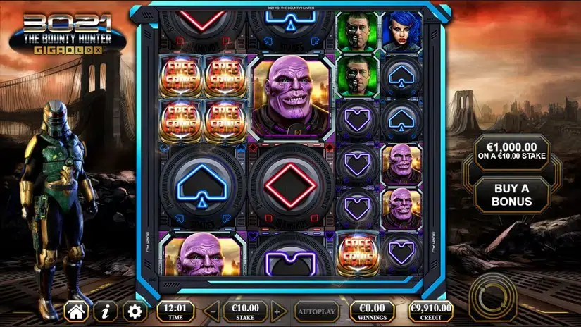 3021 The Bounty Hunter Gigablox slot screenshot 3