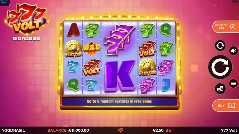 777 Volt GigaBlox slot screenshot 