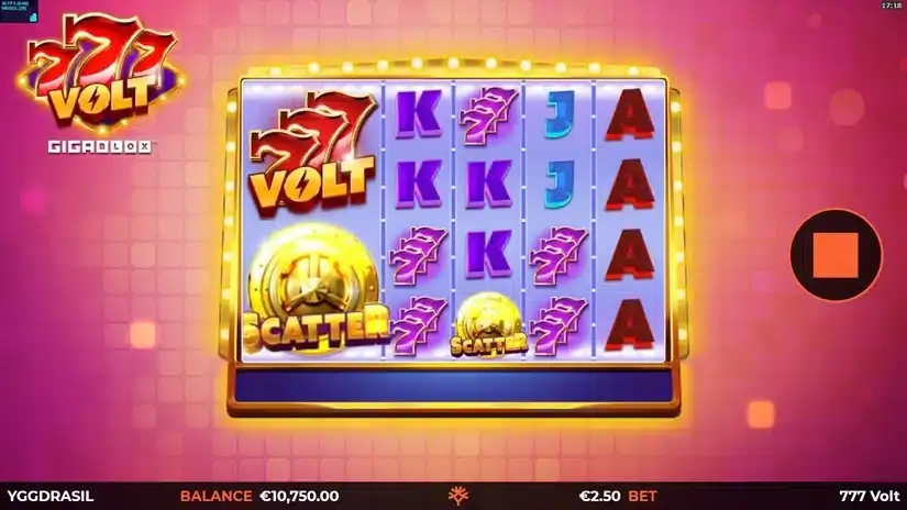 777 Volt GigaBlox slot screenshot 2