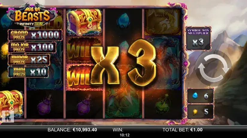 Age of Beasts Infinity Reels slot screenshot 3