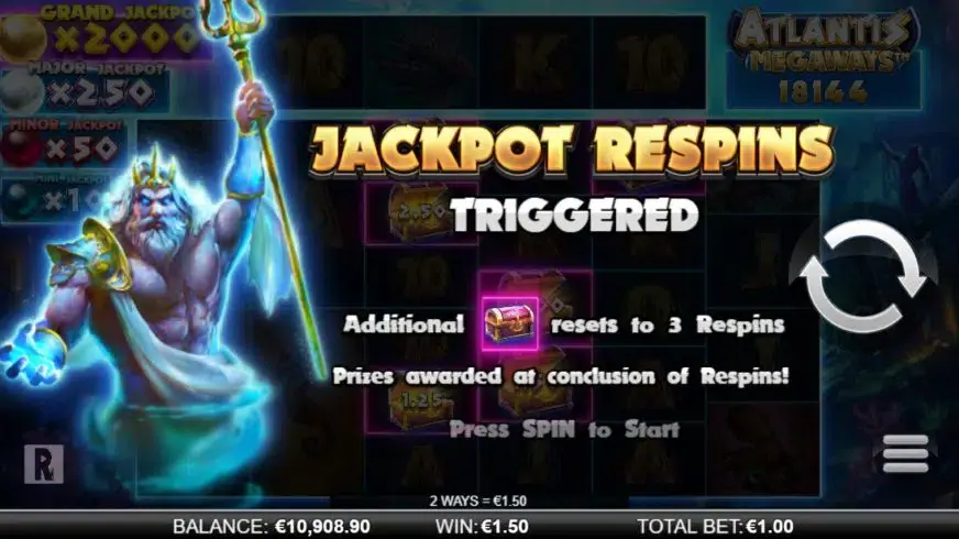 Atlantis Megaways slot screenshot 3