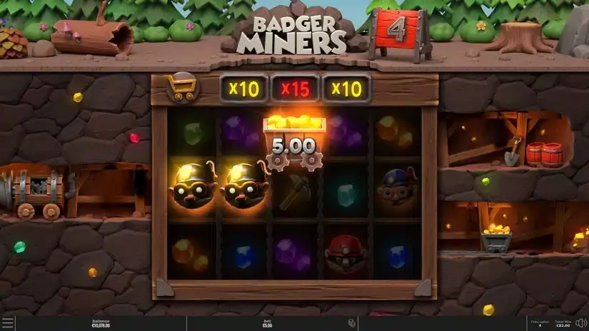Badger Miners slot screenshot 4