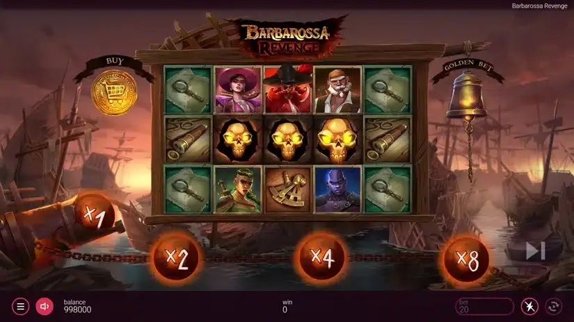 Barbarossa Revenge DoubleMax slot screenshot 2