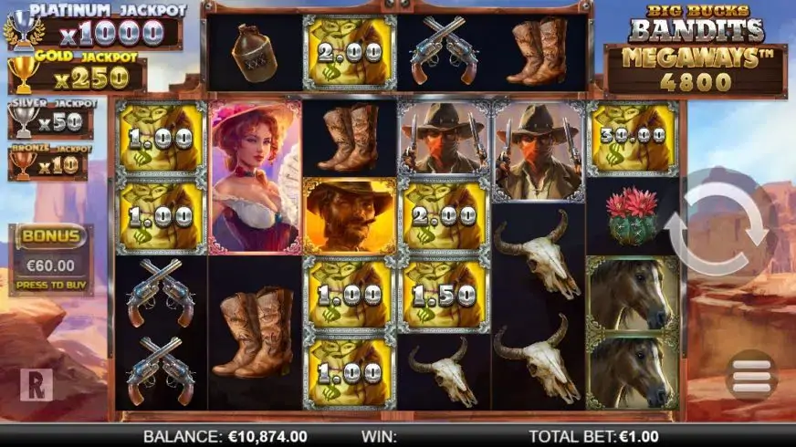 Big Bucks Bandits Megaways slot screenshot 3