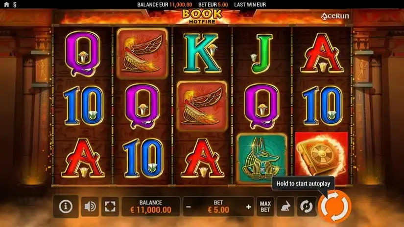 Book HOTFIRE slot screenshot 