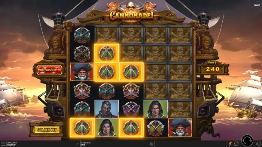 Cannonade! slot screenshot 2