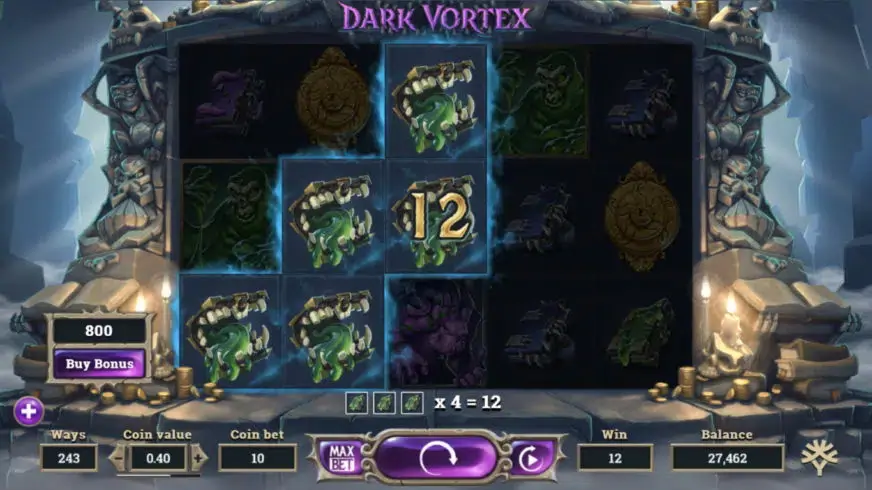 Dark Vortex slot screenshot 3