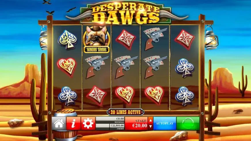 Desperate Dawgs slot screenshot 1