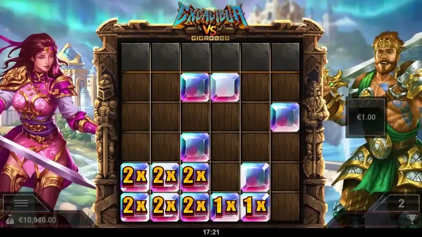 Excalibur VS Gigablox slot screenshot 4