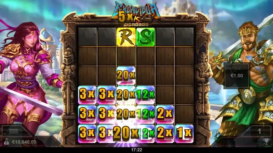 Excalibur VS Gigablox slot screenshot 5