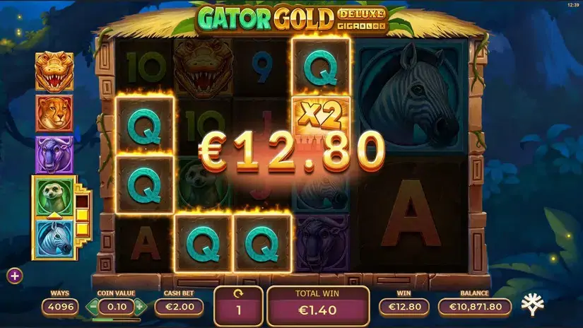Gator Gold Deluxe Gigablox slot screenshot 