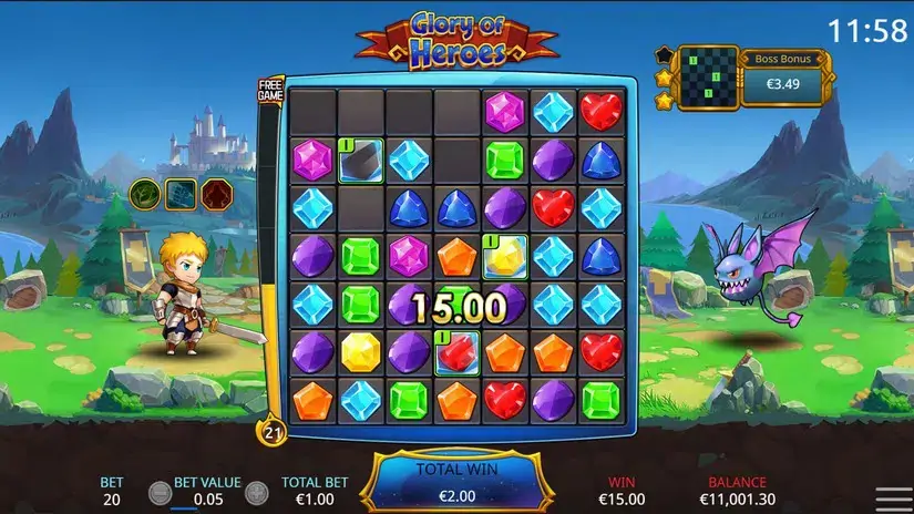 Glory of Heroes slot screenshot 4