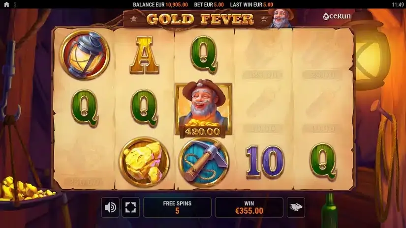 Gold Fever slot screenshot 4