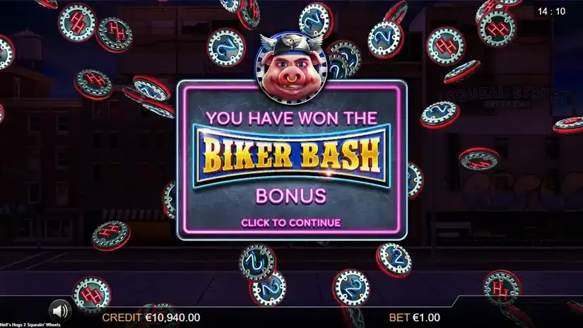 Hell’s Hogs 2 Squelin’ Wheels slot screenshot 3