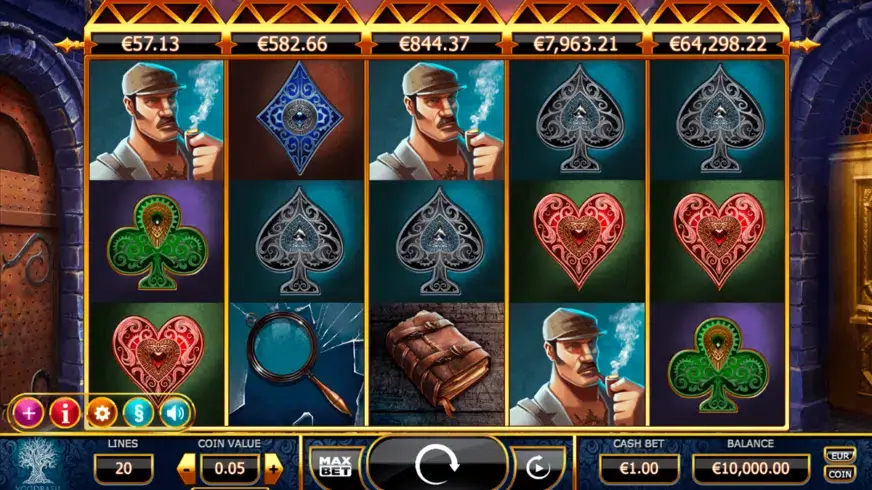 Holmes & the Stolen Stones slot screenshot