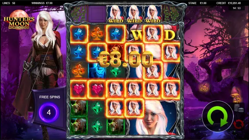 Hunters Moon Gigablox slot screenshot 5