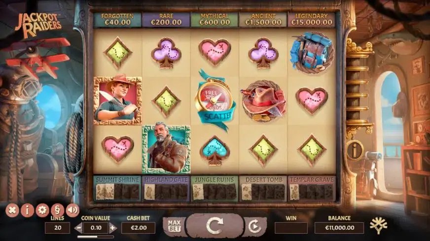 Jackpot Raiders slot screenshot 