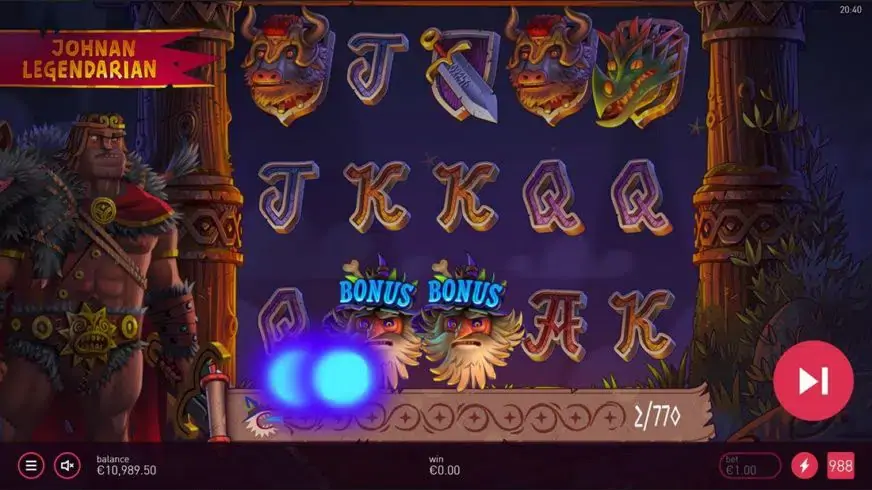 Johnan Legendarian slot screenshot 2