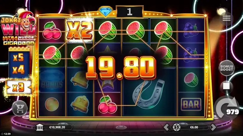 Jokrz Wild Ultranudge Gigablox slot screenshot 3