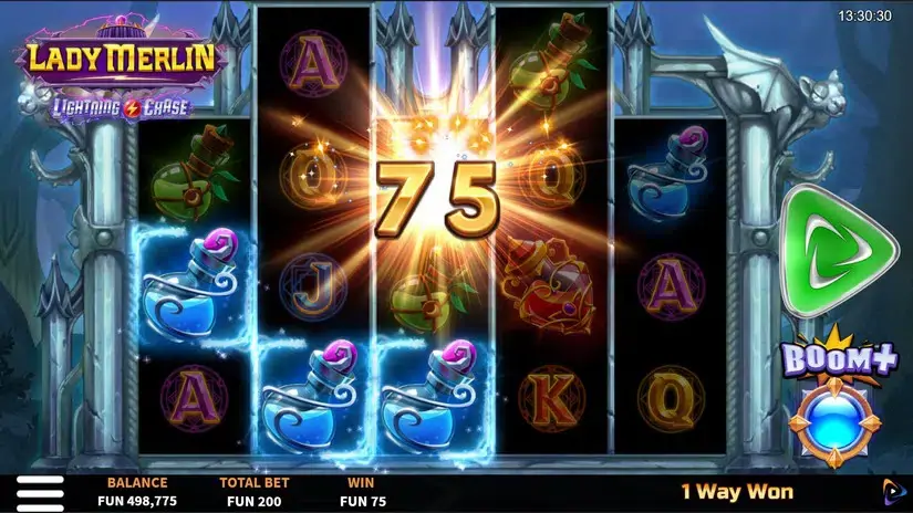 Lady Merlin Lightning Chase slot screenshot 2