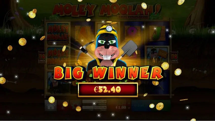 Moley Moolah slot screenshot 5