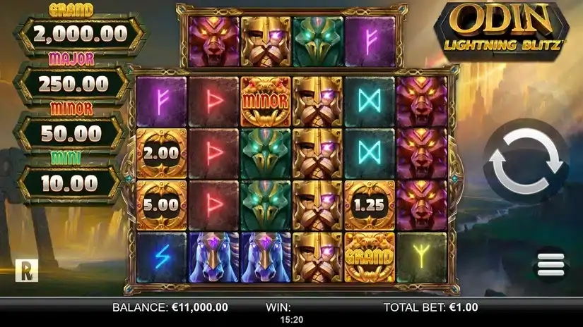 Odin Lightning Blitz slot screenshot 1